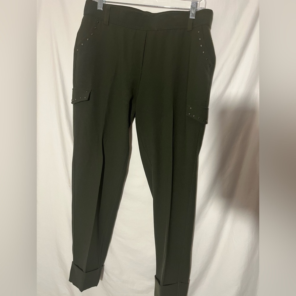 Belyn Key Golf  Dress Pants Moss Green Women's Size M #81